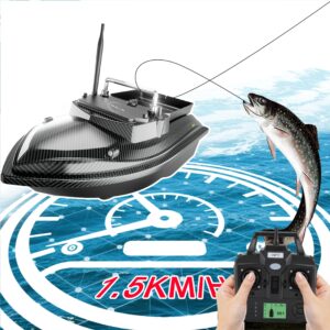 MBLN Smart Remote Control Fishing Bait Boat with 160 GPS Positions, 4.41LB Load Capacity, Battery-Powered, Wireless, No Laser, for Fishing Gear