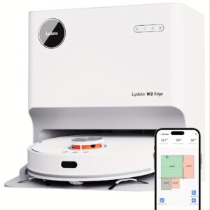 Lefant Robot Vacuum Cleaner & Mop Combo, 12000 Pa Strong Suction, 240-Min Runtime, LiDAR Smart Mapping, 2-in-1 Sweeper & Wet Mop with Auto Wash/Dry, Carpet/ Cleaning, Quiet 60dB, App Control, Self- Robot Vacuum for