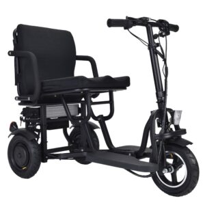 Cougar Folding Mobility Scooter, Lightweight Portable Scooter for Adults - 3 Wheel Motorized Scooter - Travel Scooters, 280lbs, Only 49lbs - 15mi Range Electric Scooter Adults